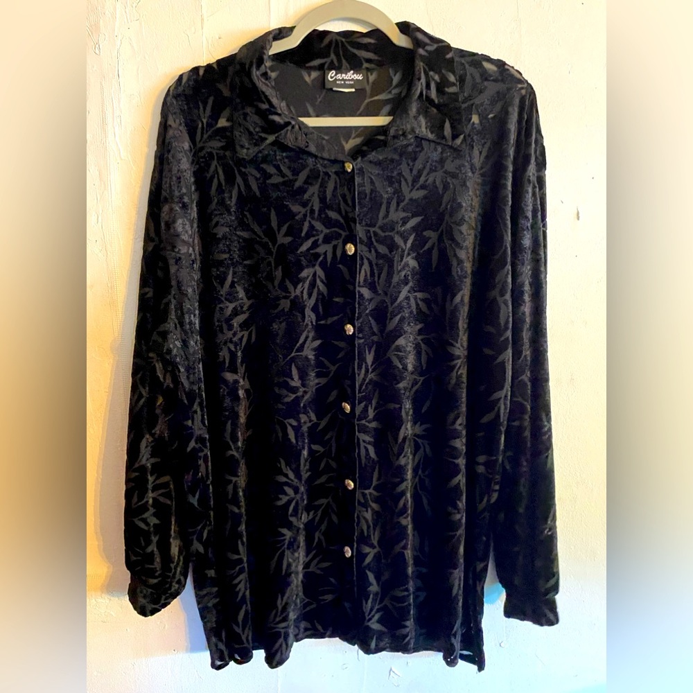 Women’s Velour Opaque Long Sleeve Shirt